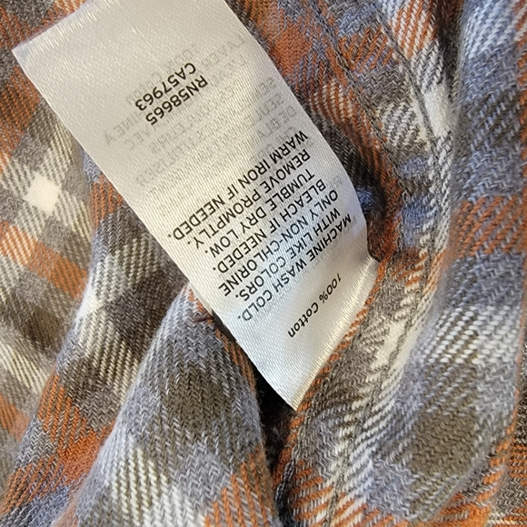 Treasure & Bond Trim Fit Soft Flannel Double Pocket Shirt Size Small - Picture 8 of 14